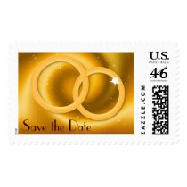 Gold Rings Postage Stamp stamp