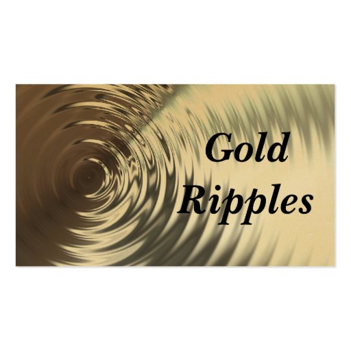 Gold Ripples Business Cards (front side)