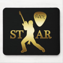 GOLD ROCK STAR mousepads