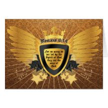 Gold Romans 8:14, Sons of God Greeting Cards