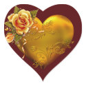Gold Rose Decorative sticker