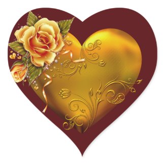 Gold Rose Decorative sticker