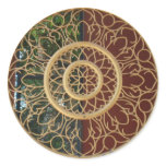 gold round delicacy stickers