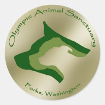 Gold Round Sticker