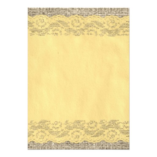 Gold Rustic Lace Wedding Invitations