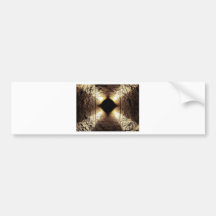 Gold rusty brown art burn smoke Abstract Antique J Bumper Sticker