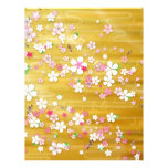 Gold Sakura Kimono Letterhead Design