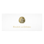 Gold Sand Dollar Modern Wedding Invitation