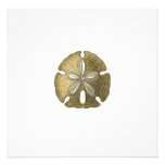 Gold Sand Dollar Modern Wedding Invitation