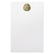 Gold Sand Dollar Stationery