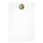 Gold Sand Dollar Stationery