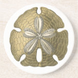 Gold Sand Dollar Stone Coaster