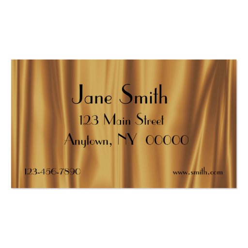 Gold Satin Folds Business Card
