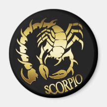 GOLD SCORPIO FRIDGE MAGNET