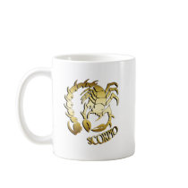 GOLD SCORPIO COFFEE MUG