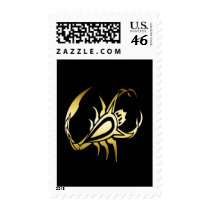 GOLD SCORPION POSTAGE STAMPS