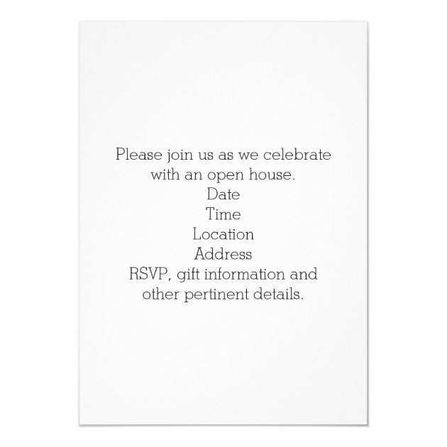 Gold Script Photo Collage High School Graduation 5x7 Paper Invitation Card