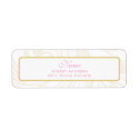 Gold Scroll Christening Address Label label