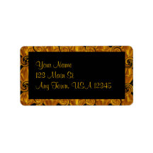 Gold Scroll Custom Address Label