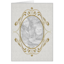 Gold Scroll Frame Card