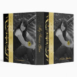 Gold Scroll Photo Black Graduation Album Binder