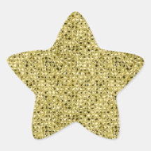 Gold Sequin Effect Star Sticker Sheets