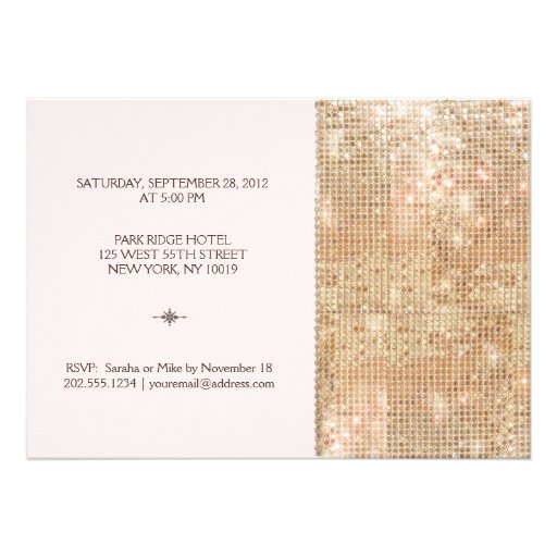 Gold Sequins 30th Birthday Blush Pink Invitations
