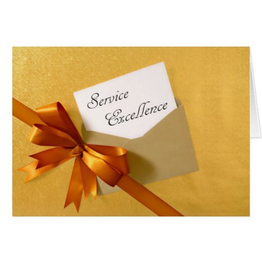 Gold Series Service Excellence Card Zazzle