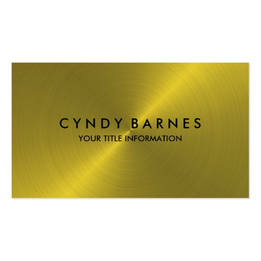 Gold  Sheen Business Card (front side)
