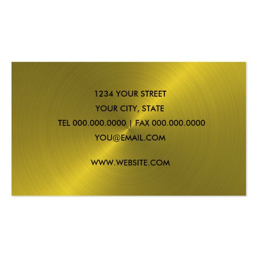 Gold  Sheen Business Card (back side)