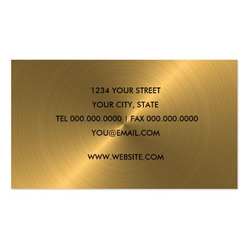 Gold  Sheen Business Card (back side)