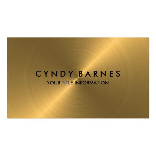 Gold  Sheen Business Card (front side)