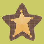 Gold Sheriff's Star Badge Sticker stickers