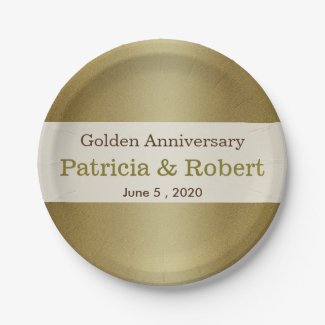 Gold Shimmer 50th Wedding Anniversary