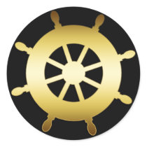GOLD SHIP WHEEL stickers