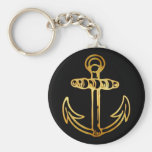 GOLD SHIPS ANCHOR KEY CHAIN
