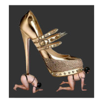 Gold Shoe slaves Poster posters by uniqueandkinky Gold Shoe slaves Poster posters