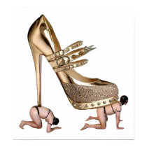 Gold Shoe slaves Poster posters by uniqueandkinky Gold Shoe slaves Poster posters