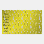 Gold silver snowmen on gold fade stickers