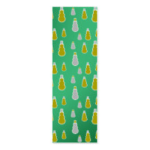Gold silver snowmen on green fade business card