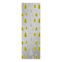 Gold silver snowmen on silver fade business card template