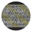 Gold & Silver Thank You Stickers sticker