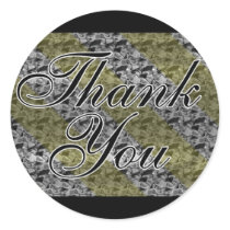 Gold & Silver Thank You Stickers stickers