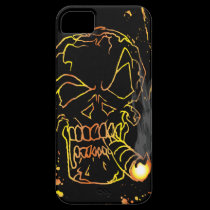 Gold Smiling Skull Smoking casemate cases