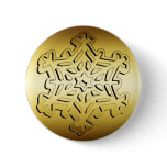 GOLD SNOWFLAKE PINBACK BUTTON