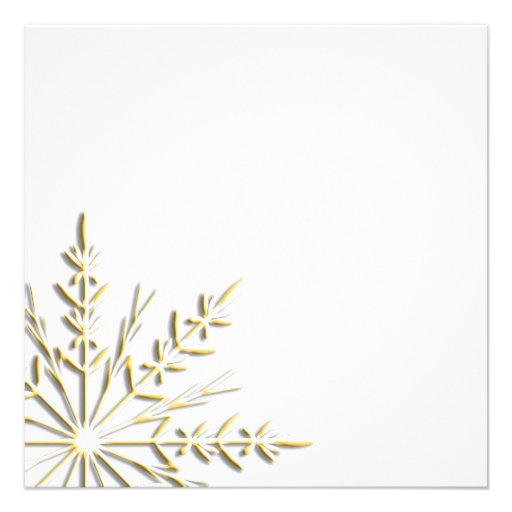Gold Snowflake Engagement Party Invitation
