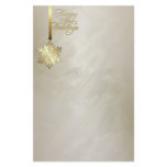 Gold Snowflake Gold Foil Holiday Stationery