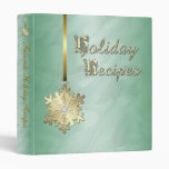 Gold Snowflake Green Foil Diamond Holiday Binder