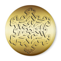 GOLD SNOWFLAKE magnets