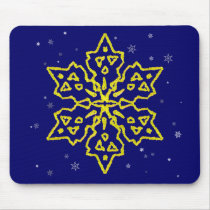 Gold Snowflake mousepads